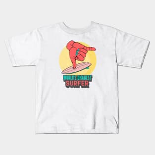 World's okayest surfer Kids T-Shirt